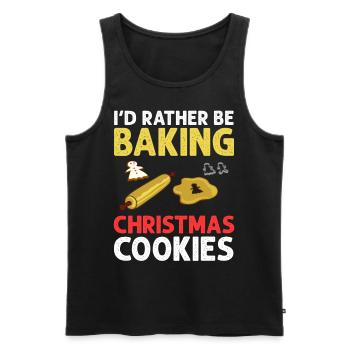 Christmas Baking Cookies Cookies Gingerbread - Men's Premium Organic Tank Top - black - Front - Michal (187cm)