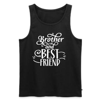 Brother and Best Friend Team Brothers Friendship - Men's Premium Organic Tank Top - black - Front - Michal (187cm)