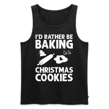 Christmas Baking Cookies Cookies Gingerbread - Men's Premium Organic Tank Top - black - Front - Michal (187cm)