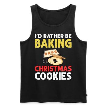 Christmas Baking Cookies Cookies Gingerbread - Men's Premium Organic Tank Top - black - Front - Michal (187cm)