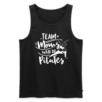 Team Mütter Die Pilates Machen Mama Mami Mutter - Männer Premium Bio Tank Top - Schwarz - Vorne - Michal (187cm)