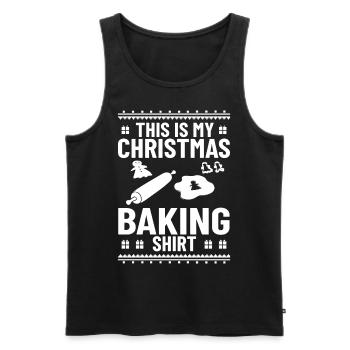 Christmas Baking Cookies Cookies Gingerbread - Men's Premium Organic Tank Top - black - Front - Michal (187cm)