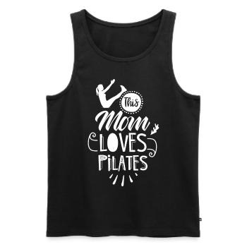 Cette mère aime Pilates Maman Amant Maman - Débardeur bio Premium Homme - noir - Devant - Michal (187cm)