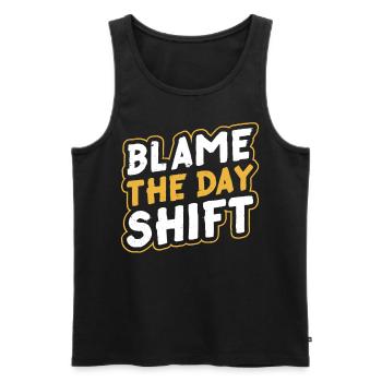 Die Tagesschicht Verantwortlich Machen Beruf - Männer Premium Bio Tank Top - Schwarz - Vorne - Michal (187cm)
