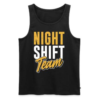 Collègue de l’équipe de nuit Travail de nuit - Débardeur bio Premium Homme - noir - Devant - Michal (187cm)