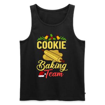 Christmas Baking Cookies Cookies Gingerbread - Men's Premium Organic Tank Top - black - Front - Michal (187cm)