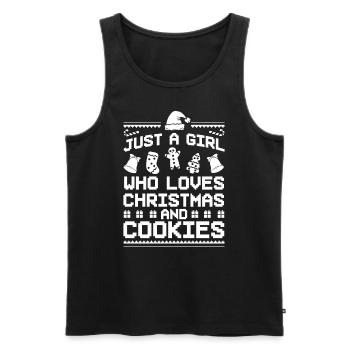 Christmas Baking Cookies Cookies Gingerbread - Men's Premium Organic Tank Top - black - Front - Michal (187cm)