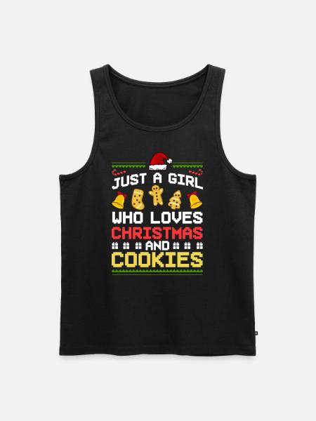 Christmas Baking Cookies Cookies Gingerbread - Men's Premium Organic Tank Top - black