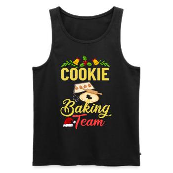 Christmas Baking Cookies Cookies Gingerbread - Men's Premium Organic Tank Top - black - Front - Michal (187cm)