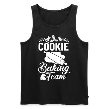 Christmas Baking Cookies Cookies Gingerbread - Men's Premium Organic Tank Top - black - Front - Michal (187cm)