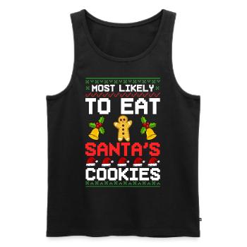 Christmas Cookies Biscuit Baking Christmas biscuits - Men's Premium Organic Tank Top - black - Front - AI Model Male 178 light (178cm)