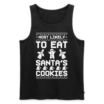 Christmas Cookies Biscuit Baking Christmas biscuits - Men's Premium Organic Tank Top - black - Front - AI Model Male 178 light (178cm)
