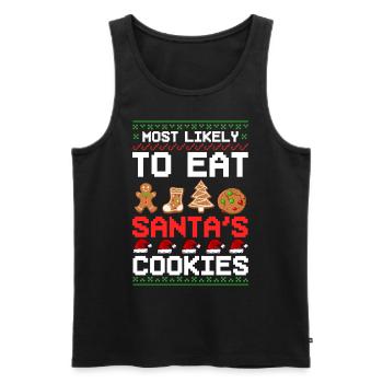 Christmas Cookies Biscuit Baking Christmas biscuits - Men's Premium Organic Tank Top - black - Front - AI Model Male 178 light (178cm)