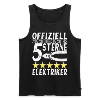 Technicien électricien en électronique - Débardeur bio Premium Homme - noir - Devant - Michal (187cm)
