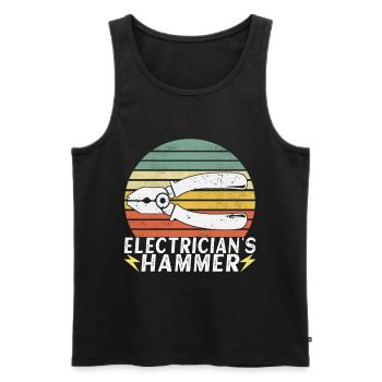 Electrician Electronics Technician - Men's Premium Organic Tank Top - black - Front - Michal (187cm)