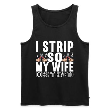 Electrician Electronics Technician - Men's Premium Organic Tank Top - black - Front - Michal (187cm)