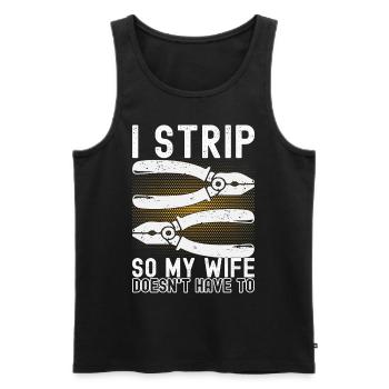Electrician Electronics Technician - Men's Premium Organic Tank Top - black - Front - Michal (187cm)