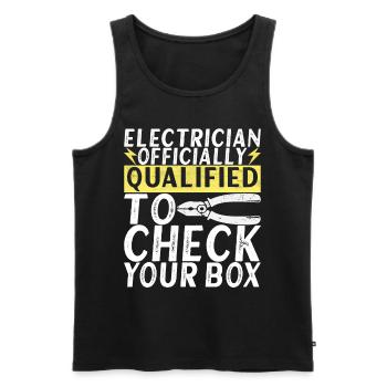 Electrician Electronics Technician - Men's Premium Organic Tank Top - black - Front - Michal (187cm)