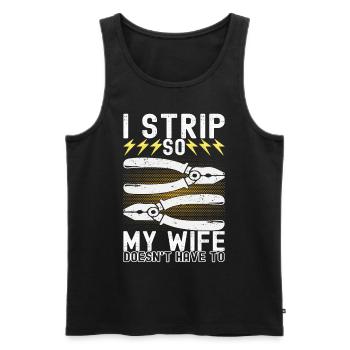 Electrician Electronics Technician - Men's Premium Organic Tank Top - black - Front - Michal (187cm)