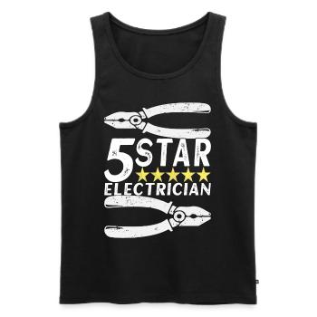 Technicien électricien en électronique - Débardeur bio Premium Homme - noir - Devant - Michal (187cm)