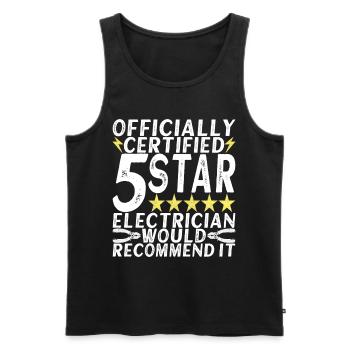 Electrician Electronics Technician - Men's Premium Organic Tank Top - black - Front - Michal (187cm)