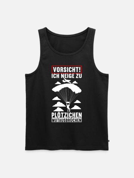 Fallschirmspringer Fallschirmsprung - Männer Premium Bio Tank Top - Schwarz