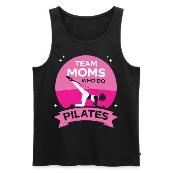 Team Mütter Die Pilates Machen Mami Mutter Mama - Männer Premium Bio Tank Top - Schwarz - Vorne - Michal (187cm)
