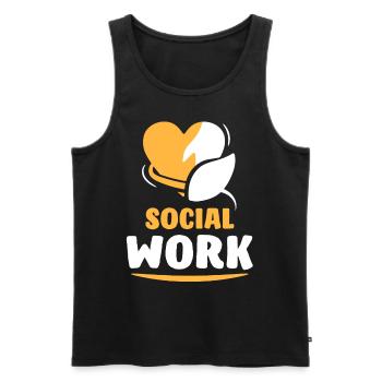 Social Work Occupation Social Worker Social Work - Men's Premium Organic Tank Top - black - Front - AI Model Male 178 light (178cm)