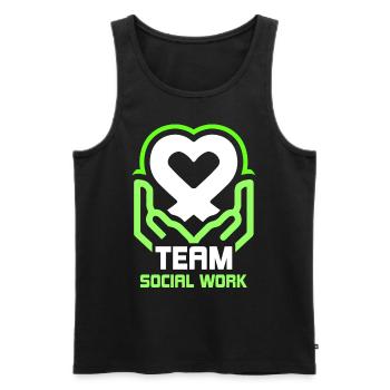 Team Social Work Social Work Social Workers - Men's Premium Organic Tank Top - black - Front - AI Model Male 178 light (178cm)