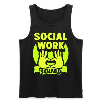 Team Social Work Social Workers Social Work - Men's Premium Organic Tank Top - black - Front - AI Model Male 178 light (178cm)