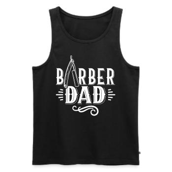 Barbier Papa Barbiere Barber Barbershop Beruf - Männer Premium Bio Tank Top - Schwarz - Vorne - AI Model Male 178 light (178cm)
