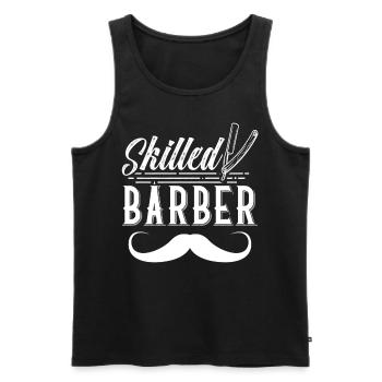 Gelernter Barbier Barbiere Barber Barbershop - Männer Premium Bio Tank Top - Schwarz - Vorne - AI Model Male 178 light (178cm)