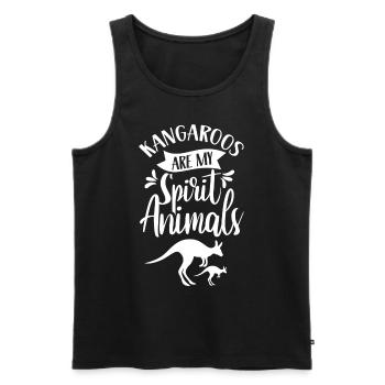 Kangaroos Are My Favorite Animal Kangaroo - Men's Premium Organic Tank Top - black - Front - AI Model Male 178 light (178cm)