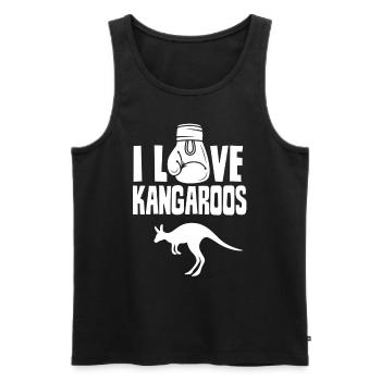 I love kangaroo animal kangaroo lovers - Men's Premium Organic Tank Top - black - Front - Michal (187cm)