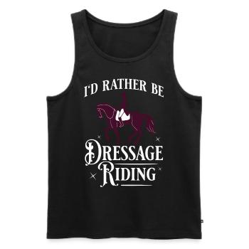 Dressage Équitation Équitation Dressage - Débardeur bio Premium Homme - noir - Devant - Michal (187cm)