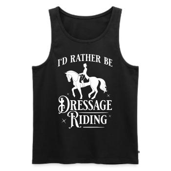 Dressage Équitation Équitation Dressage - Débardeur bio Premium Homme - noir - Devant - Michal (187cm)