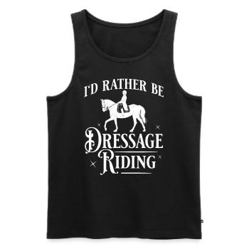 Dressage Équitation Équitation Dressage - Débardeur bio Premium Homme - noir - Devant - Michal (187cm)