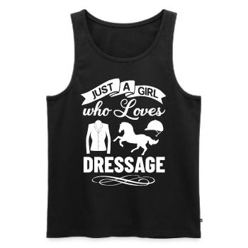 Dressage Équitation Équitation Dressage - Débardeur bio Premium Homme - noir - Devant - Michal (187cm)