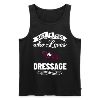 Dressage Équitation Équitation Dressage - Débardeur bio Premium Homme - noir - Devant - Michal (187cm)