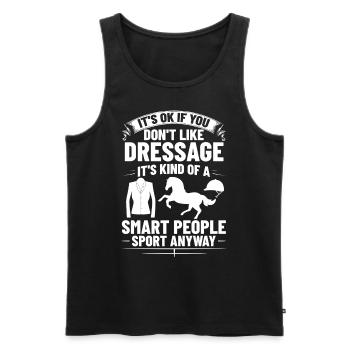 Dressage Équitation Équitation Dressage - Débardeur bio Premium Homme - noir - Devant - Michal (187cm)