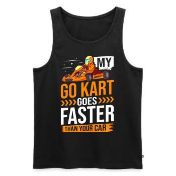 Go Kart Racing Indoor Karting Kartsport Kartbahn - Männer Premium Bio Tank Top - Schwarz - Vorne - Michal (187cm)