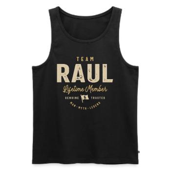 Team Raul Lifetime Member Personalized Name - Men's Premium Organic Tank Top - black - Front - Michal (187cm)