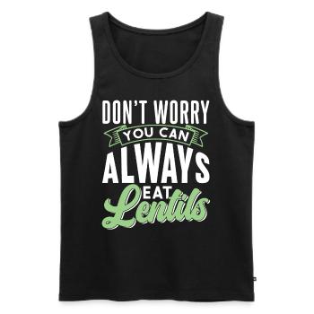 Keine Sorge Linsen Kann Man Immer Essen Linse - Männer Premium Bio Tank Top - Schwarz - Vorne - Michal (187cm)
