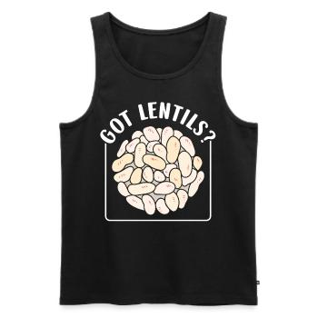 Lentils Have Lens Lentil Soup Food Lovers - Men's Premium Organic Tank Top - black - Front - AI Model Male 178 light (178cm)