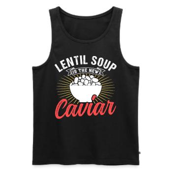 Linsensuppe Ist Der Neue Kaviar Linse Linsen - Männer Premium Bio Tank Top - Schwarz - Vorne - AI Model Male 178 light (178cm)