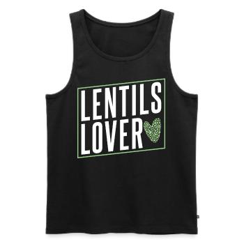Linsenliebhaber Linse Liebhaber Linsen Essen - Männer Premium Bio Tank Top - Schwarz - Vorne - Michal (187cm)