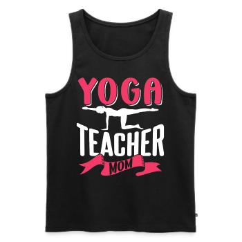 Professeur de yoga Maman Professeur de yoga Hobby MamanMa mère - Débardeur bio Premium Homme - noir - Devant - AI Model Male 178 light (178cm)