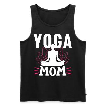 Yoga Mama Mami Mère Hobby - Débardeur bio Premium Homme - noir - Devant - Michal (187cm)