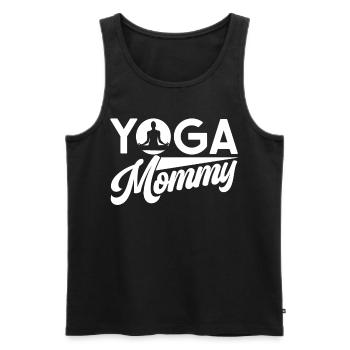 Yoga MamanMon Hobby Maman Mère - Débardeur bio Premium Homme - noir - Devant - Michal (187cm)