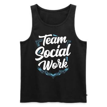 Team Social Work Social Work Social Workers - Men's Premium Organic Tank Top - black - Front - AI Model Male 178 light (178cm)